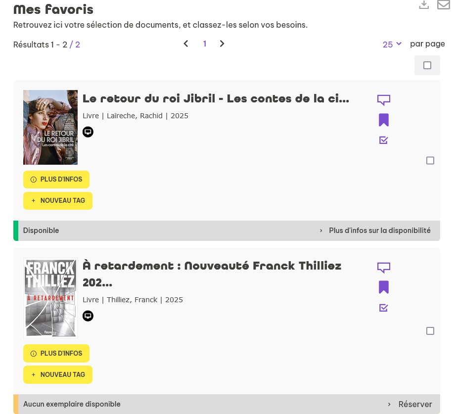 Tous les favoris