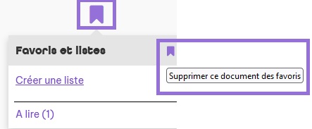 Supprimer un favori