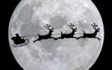 Lune et traîneau du Père-Noël
